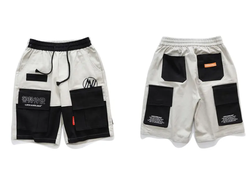 Patchwork Cargo Baggy Shorts 6