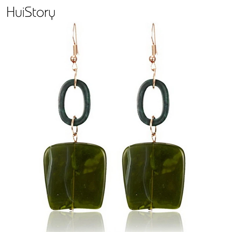 HUISTORY Earrings Fashion Jewelry Cute Statement Acrylic Fruit Color For Women Party Gift | Украшения и аксессуары