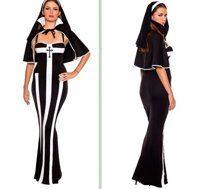 2014 the new dress catholic nuns cosplay costume dance drama