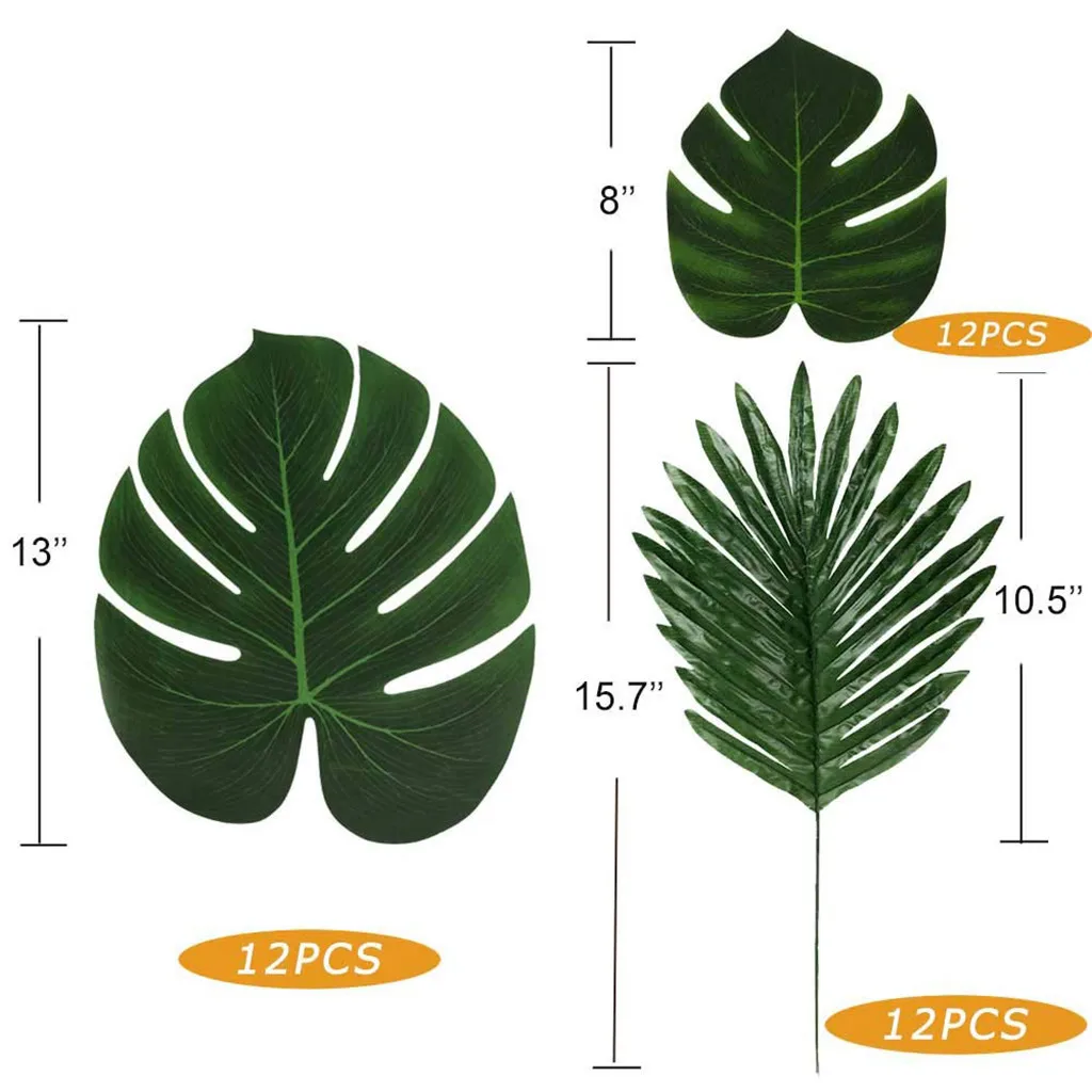 Искусственный лист черепахи тропический Искусственный лист растения Гавайские вечерние праздничные вечерние украшения# C