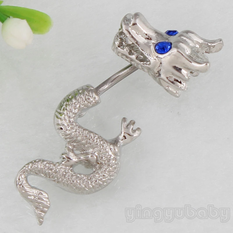 Yingyubaby Retail Belly button ring Dragon Navel ring body piercing