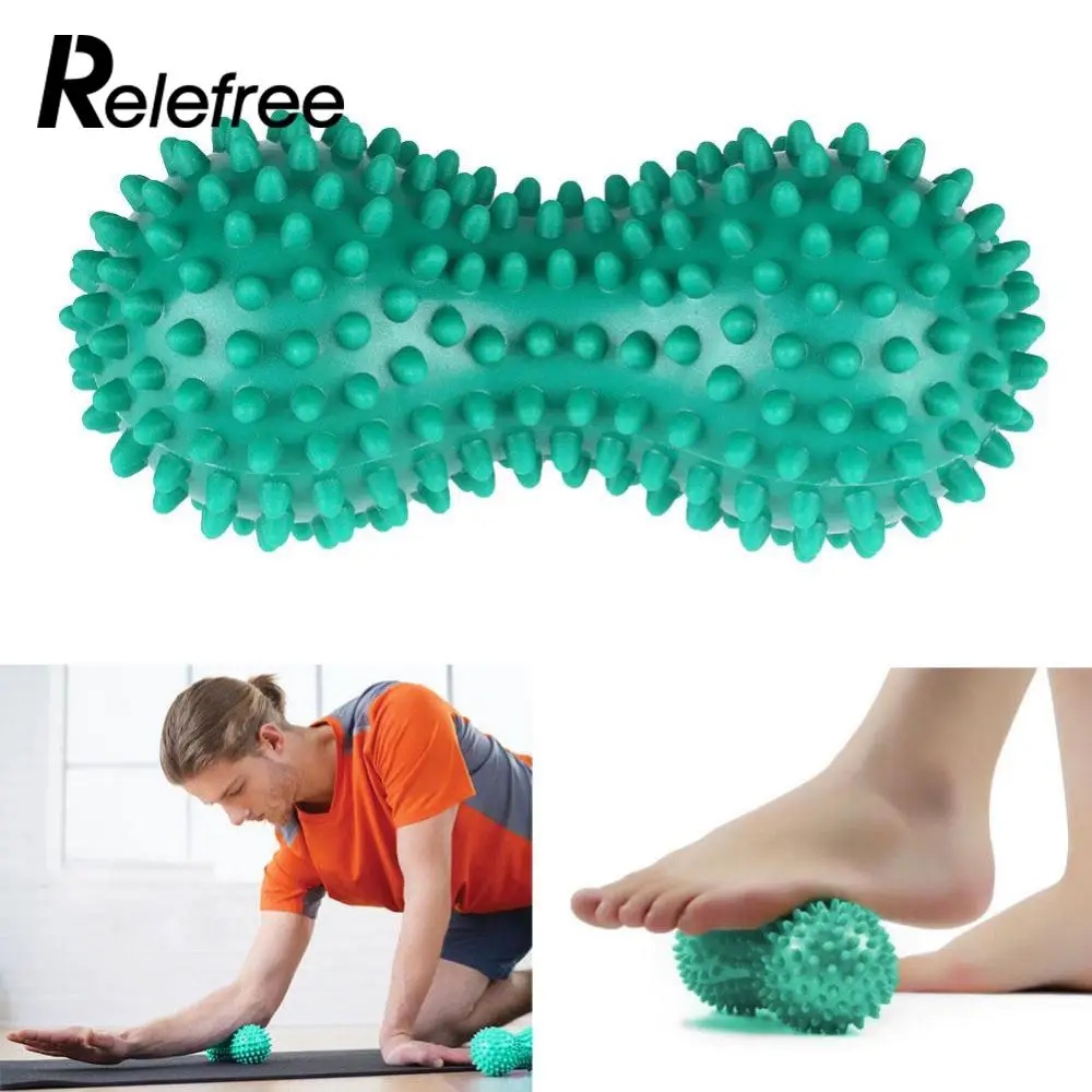 

Relefree PVC Peanut Shape Spiky Massage Yoga Ball Trigger Point Therapy Stress Relief Spiky Massager Ball