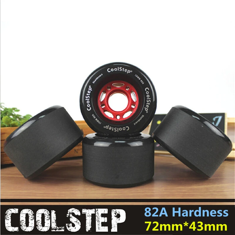 

[Frosted Wheel] 4 Pcs/Lot Original CoolStep Frosted Surface Skateboard Wheel, 72mm*43mm 82A Anti-Slide Drift Skate Board Wheels