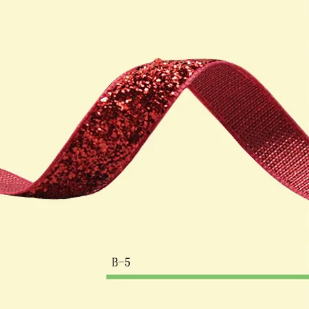1-1/" блестящая бархатная лента Красная Металлическая бархатная лента Блестящая лента