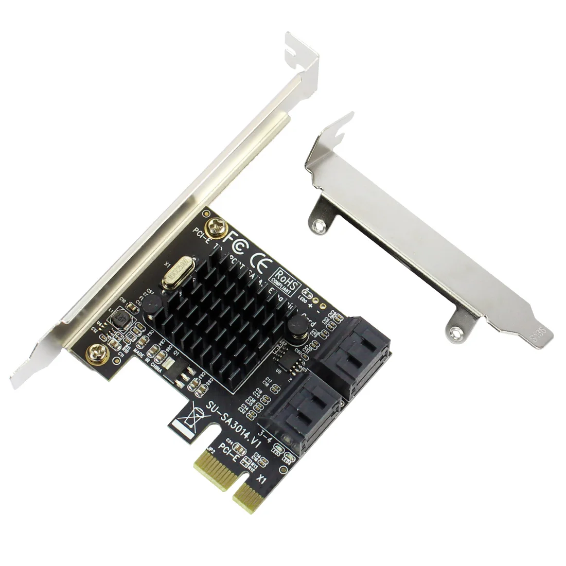 PCIE для SATA карта PCI-E адаптер PCI Express для SATA3.0 карта расширения 4 порта SATA3 для SSD HDD IPFS Mining Marvell 88SE9215 чип