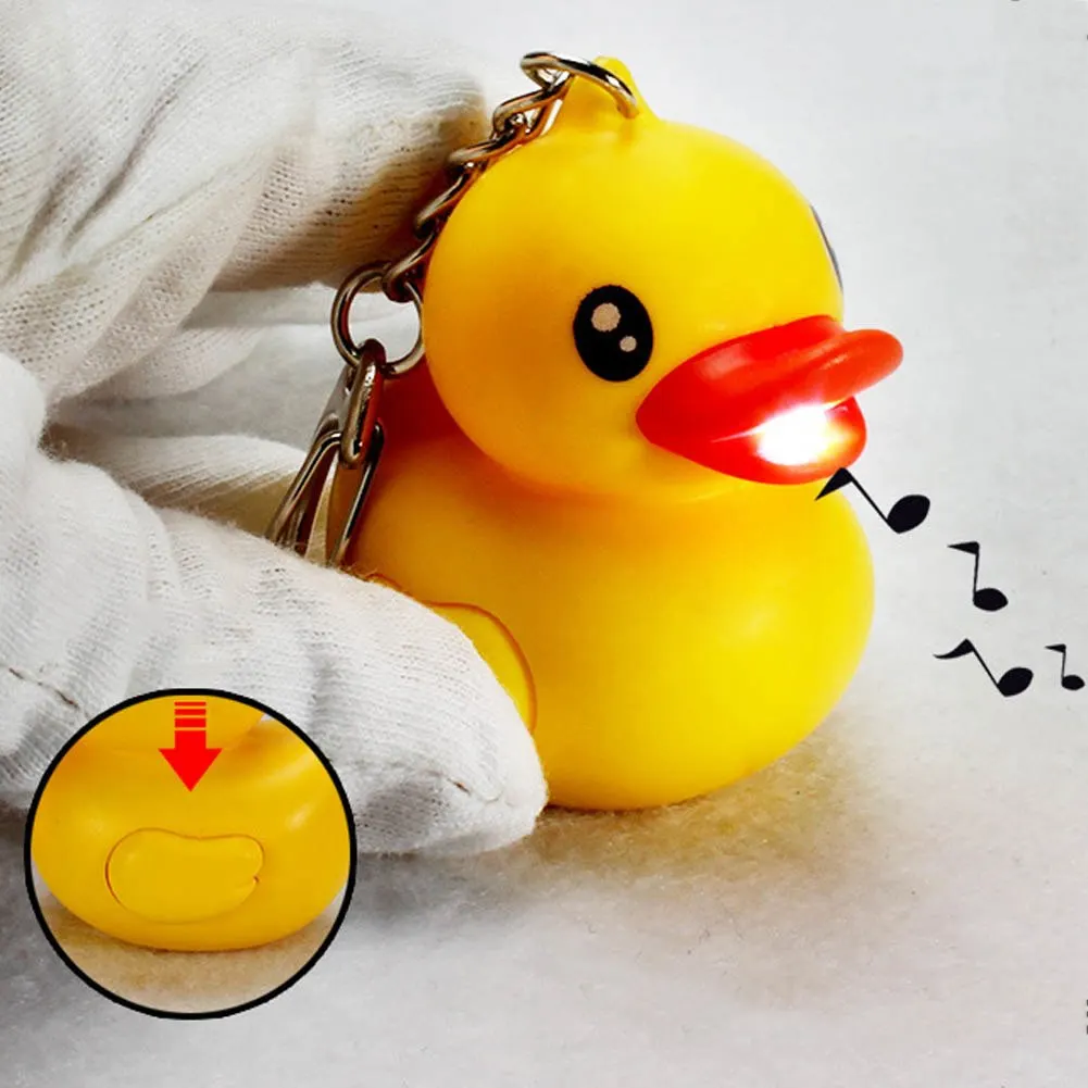 

Vogue High Quality Faddish Necessaries Creative Newest Usable Original flashlight Quacks Keychain