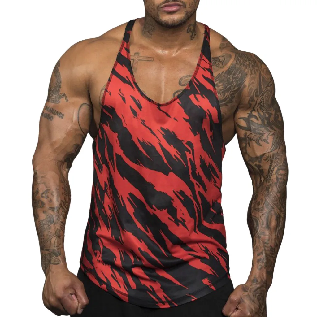 

Camouflage Men Fitness Tank Tops Sleeveless Vest Tanktop Golds Gyms Clothing Brand Bodybuilding Stringer Tank Top