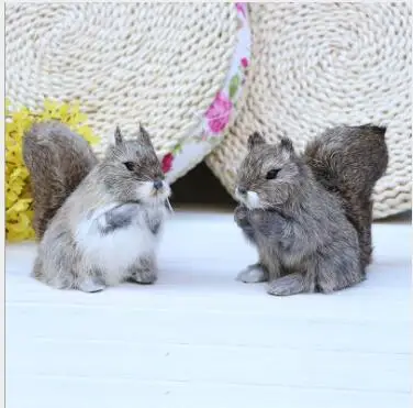 

WYZHY Simulation squirrel craft gift home decoration photography soft props leather animals 20CMx10CMx14CM