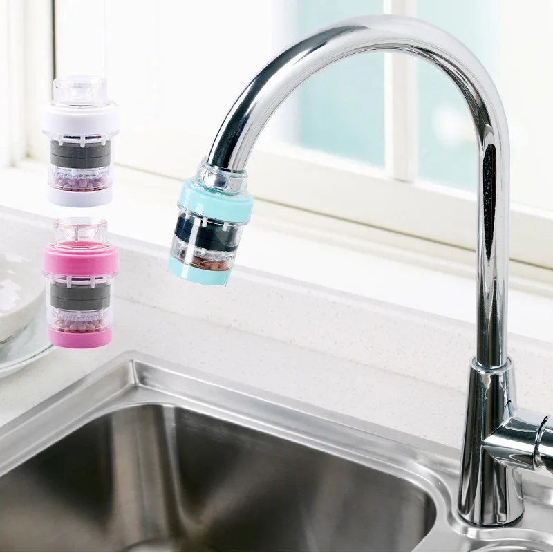 4 цвета дома Бытовая Кухня Мини-смеситель нажмите фильтр очиститель воды фильтр фильтрации картридж