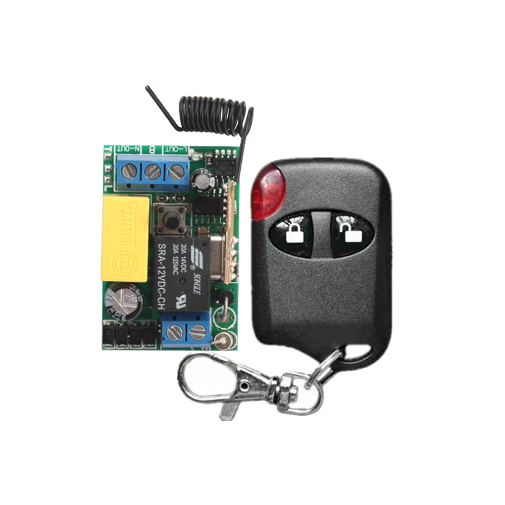 

220v rf wireless remote switch light Lamp LED switch 1 Receiver 1 Transmitter 315/433 Remote ON OFF Controller
