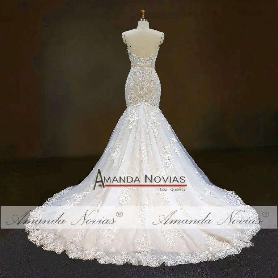 Потрясающий длинный шлейф русалки свадебное платье дизайн