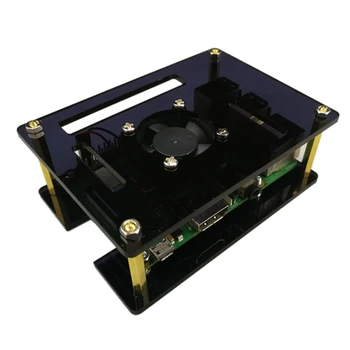 

GT3A Acrylic Case With Cooling Fan For Raspberry Pi 4 Model B/3B+/3B/2B Men Programmable Toys Parts For Kids Adults New