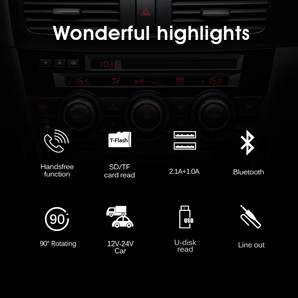 Автомобильный fm-передатчик Onever HY29 с поддержкой Hands-free, Bluetooth, автомобильный комплект, fm-модулятор, Автомобильный MP3-плеер 3.1A, двойное зарядное устройство USB, поддержка TF карты U