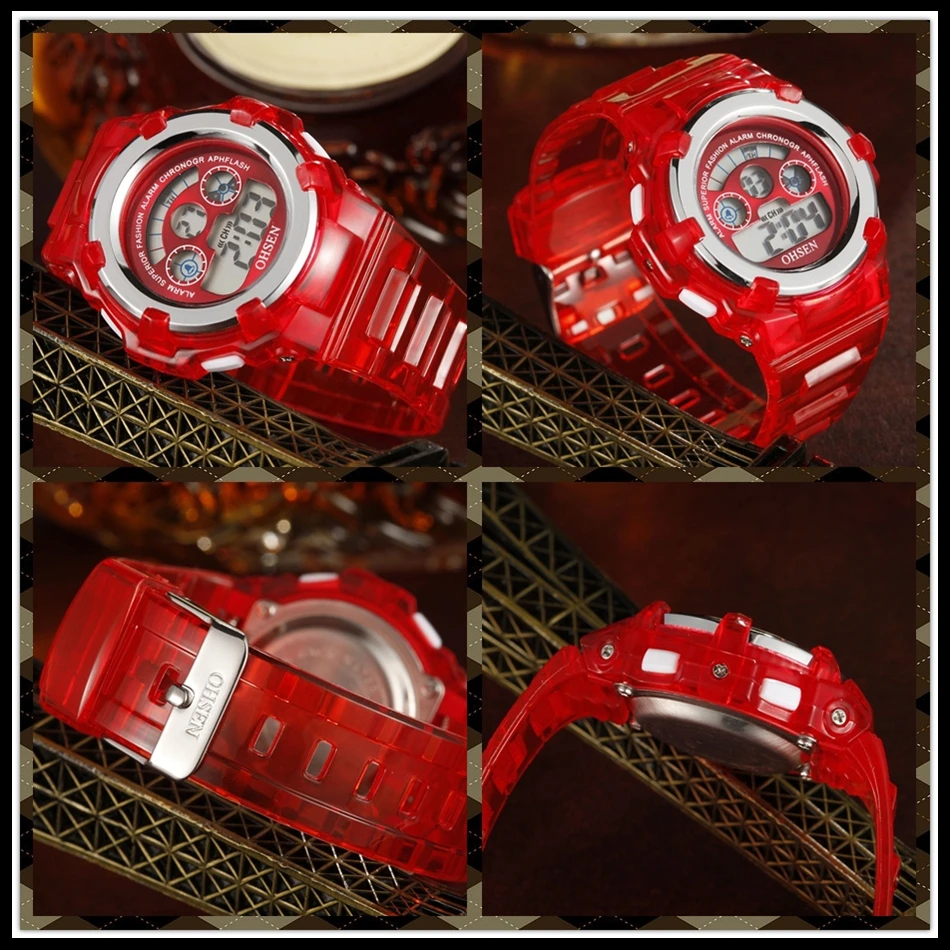OHSEN Children Watch Fashion Casual Watches Quartz Wristwatches Waterproof Jelly Kids Clock boys Hours girls Students Wristwatch (18)