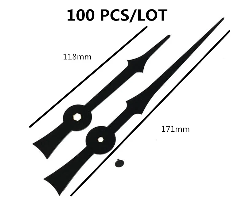 

DHL 100 sets Professional Practical Quartz Wall Clock Movement Mechanism DIY Repair Tool Parts Kit with long Hands 18mm shaft