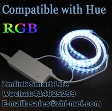 5 Meters RGB LED Strip Compatible with HUE Bridge 1.0 and 2.0 LED Controller Smart Lamp Remote Control by Hue APP Customized