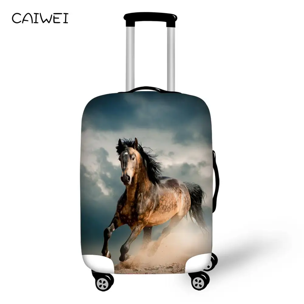 Чехол, плотный эластичный защитный чехол для багажа с рисунком лошади, костюм на молнии для 18-30 дюймов, чемодан для путешествий, чехлы, сумка