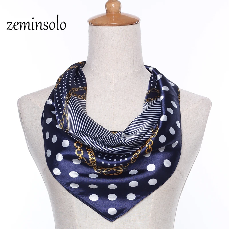 New Fashion Silk Scarf For Women Wrap 60*60cm Square Scarves Women Wraps Plaid Bandana Chiffon Printed Shawl Hijab Wraps Stole