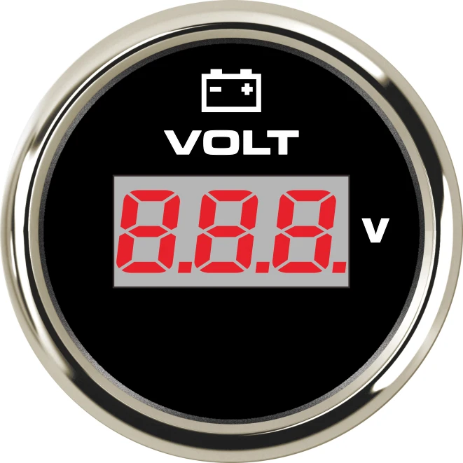 1pc new style 52mm digital volt meters 9 32vdc waterproof voltage