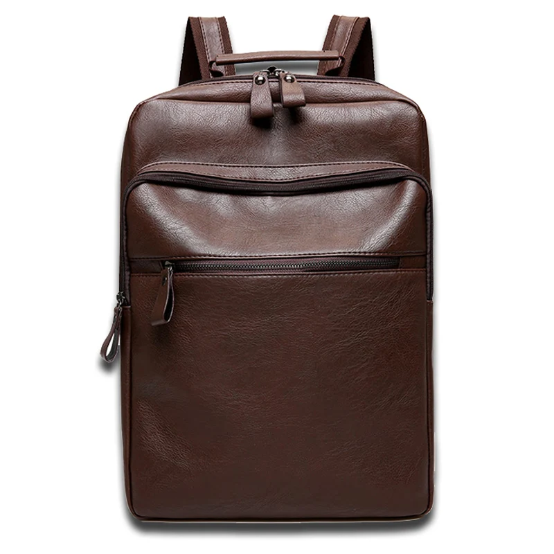 Модные вместительные мужские рюкзаки, водонепроницаемые из искусственной кожи Подростковая дорожная сумка, мужской рюкзак, многофункциональный рюкзак для ноутбука