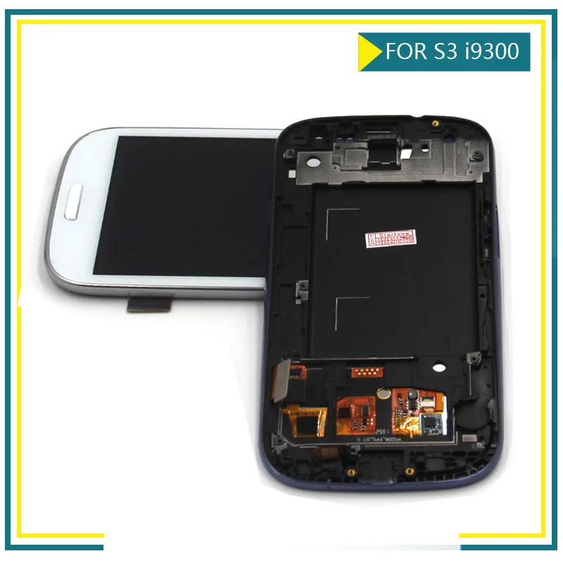 1 шт./лот для samsung Galaxy S3 i9300 ЖК-дисплей Дисплей сенсорный замена Экран с рамкой