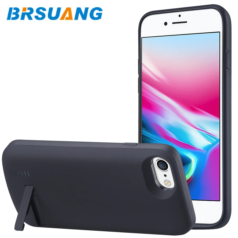 

10pcs/lot BRSUANG 5000-8000mAh 2 In 1 Fast Charging And Data Transmission Battery Charger Cases For iPhone XS MAX X XR 8 7 Plus