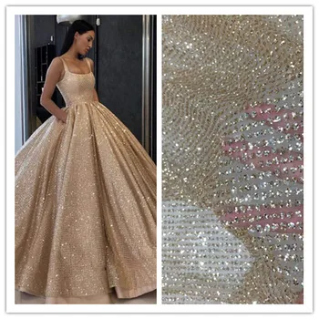 

5 yards evening dress wedding fabric glitter sequins lace French mesh ZL&L-3013glitter sequins African lace fabric