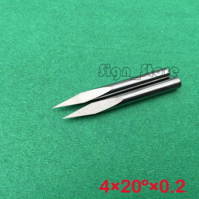 

10pcs 4mm 20 Degree 0.1MM Three Side Engraving Carving PVC MDF WOOD CNC Router Bit