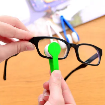 

Fashion Brush Cleaning Tool Sun Glasses Eyeglass Microfiber Spectacles Cleaner Brush Cleaning Tool candy color drop ship