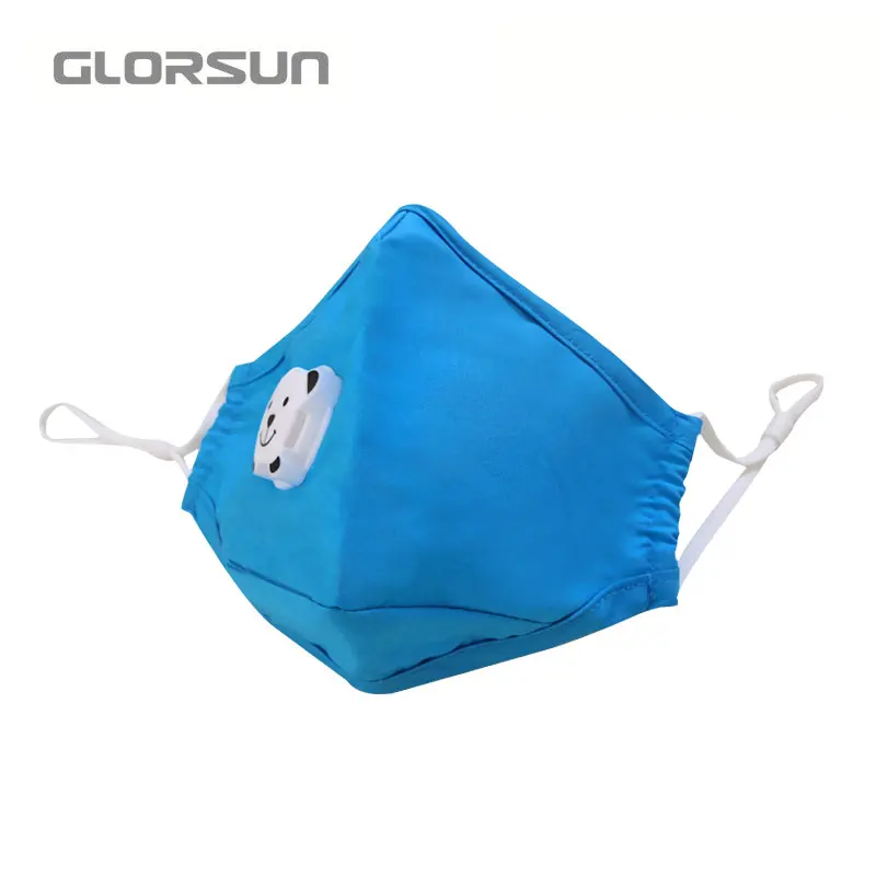 

GLORSUN Cartoon 3-10 year old Kids mask PM2.5 Anti Haze Cotton Mask Breath valve anti-dust mouth mask Activated carbon filter