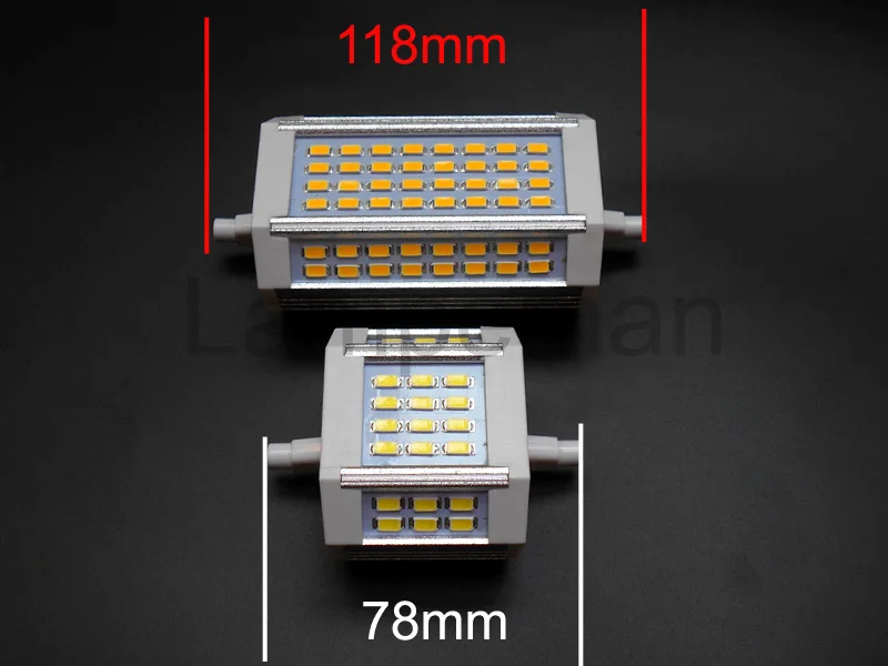 R7S led 118 мм с регулируемой яркостью j78 j118 30 Вт 25 Вт 20 Вт 10 Вт реальная мощность ampoule led r7s лампа R7S светильник R7S лампа замена галогенная AC110-240V