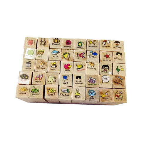 Carimbo de Madeira Padrão de Borracha Selos para Faça Jogos Lote Bonito Mão Pintado Adorável Diário Você Mesmo Scrapbooking Presente Atacado 4 –