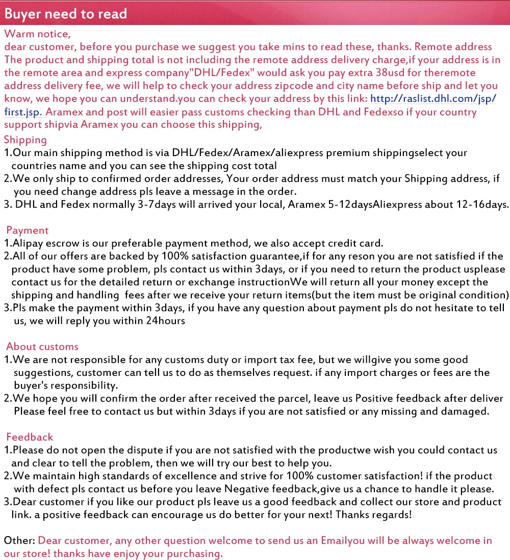 buyer need to read