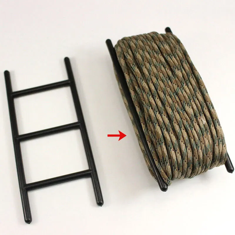 

Paracord Winder Black Economic Parachute Cord Storage Convenient Ladder Shape Ifesaving Organizer Holder