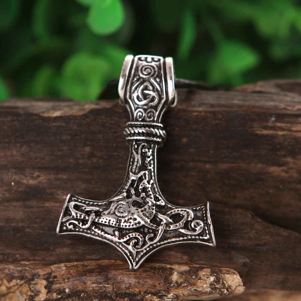 5pc Viking Hammer Mjolnir Pendant Nordic Norse Knot Rune Jewelry Talisman Pendantmjolnir