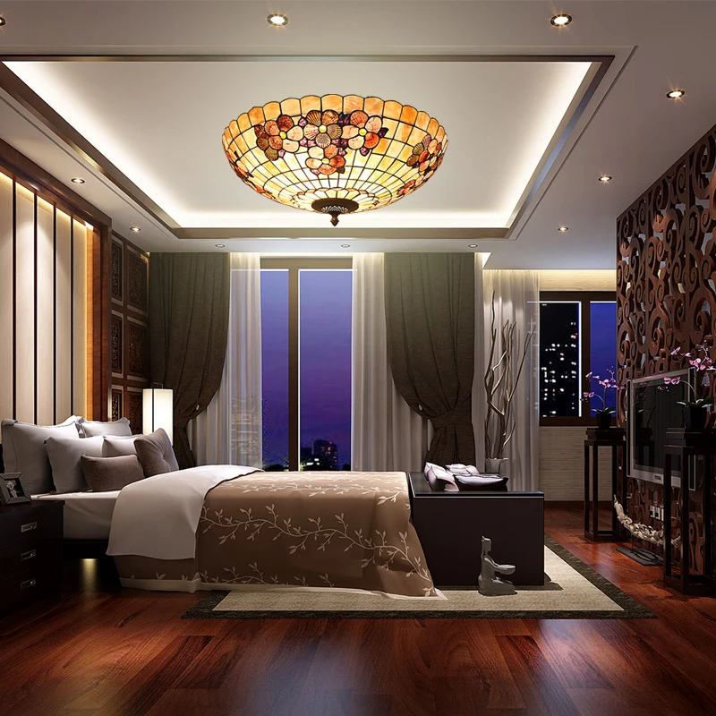 European-Tiffany-ceiling-retro-shell-Mediterranean-Sea-pastoral-Ceiling-Lights-luminaria-teto-Ceiling-Lamps-For-Home (3)