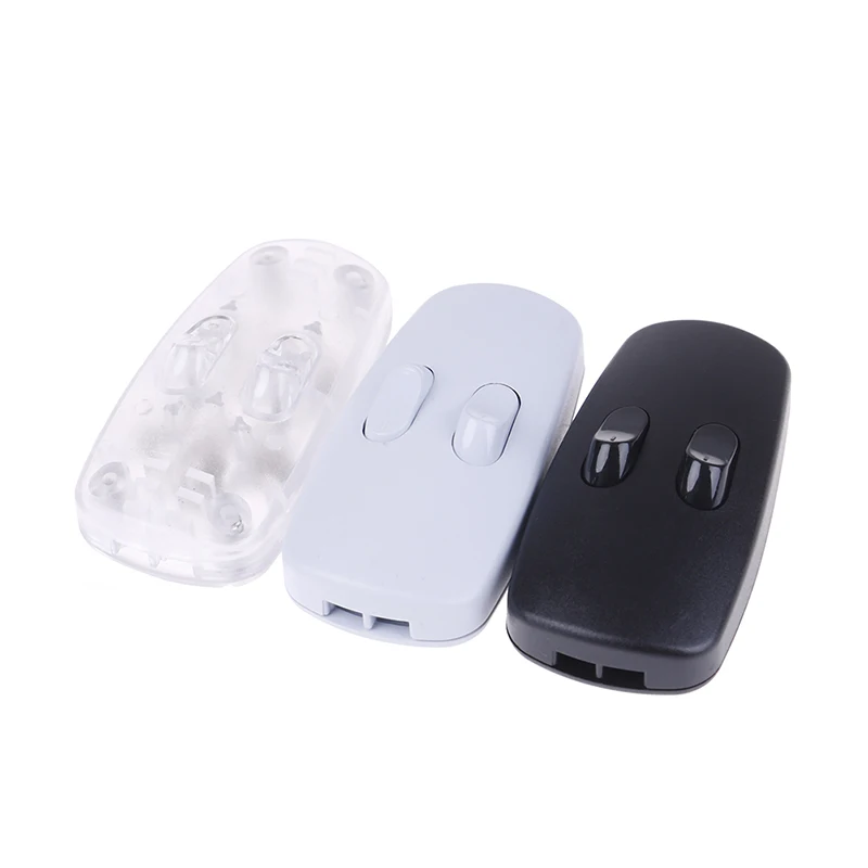 1pc Hot! Lamp Double Control Switch CE Floor Light Table Lamp Push Button Switches Good Quality Black White  Clear Color