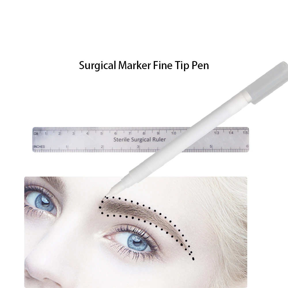 Hot 1Pcs 0.5mm Surgical Skin Marker Eyebrow Marker Pen Tattoo Skin