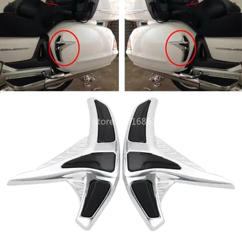 

Pair Motorcycle ABS Chrome Goldwing Fairing Saddlebag Front Scuff Protectors Fits For Honda GL1800 2001-2011