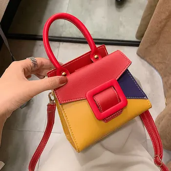 

2019 Crossbody Bags For Women Hit color Luxury Handbag Famous Designer Brand Shoulder Bag Ladies Chic Party Clutch Bolsa Feminin