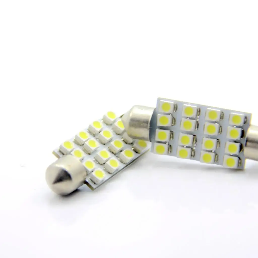 10X Xenon White 41MM 16SMD 1210 Dome Door Festoon Car Light Interior Lamp Bulb 12V Pathway Lighting | Автомобили и мотоциклы