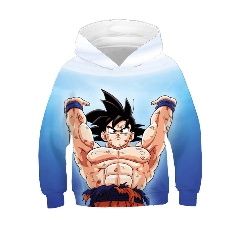 

2019 Kids 3D Hoodies Boys Girls Dragon Ball Z Ultra Instinct Son Goku Super Saiyan God Design Sweatshirts Children Pullover Tops