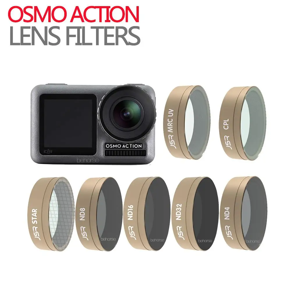 

For DJI OSMO ACTION Camera Lens Filter Sets CPL UV STAR ND4/8/16/32 ND8/16/32/64-PL Cam Filter for Action Camera kit