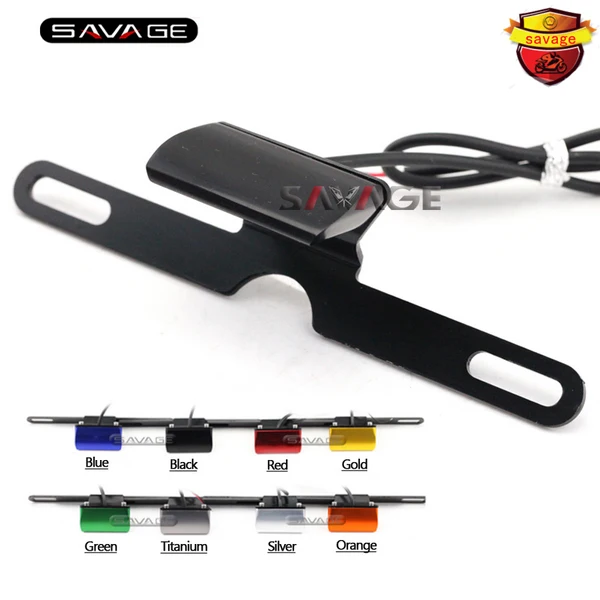 

Universal Motorcycle Accessories CNC Aluminum License Plate LED Light For KTM RC8/R 1190 1290 Super DUKE/ 950 640 ADV