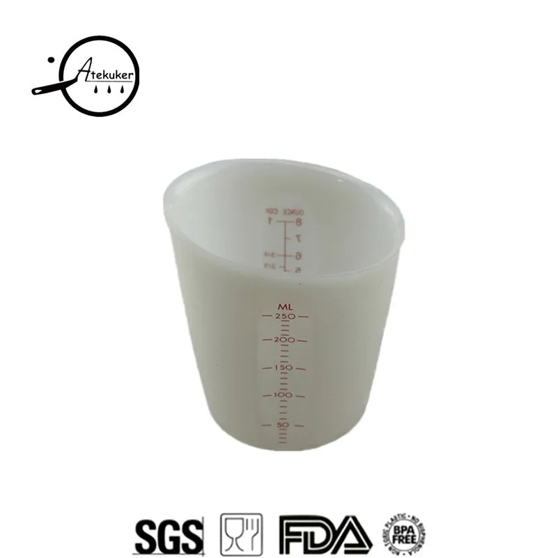 

Atekuker 250ml Silicone Measuring Cups For Kitchen Bake Tools Cooking Utensils Measuring Tools
