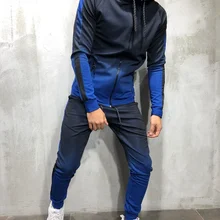 Zogaa Новая мода для мужчин комплект с длинным рукавом толстовки+ брюки для девочек комплект мужской спортивный костюм открытый костюм мужчин's тренажерны