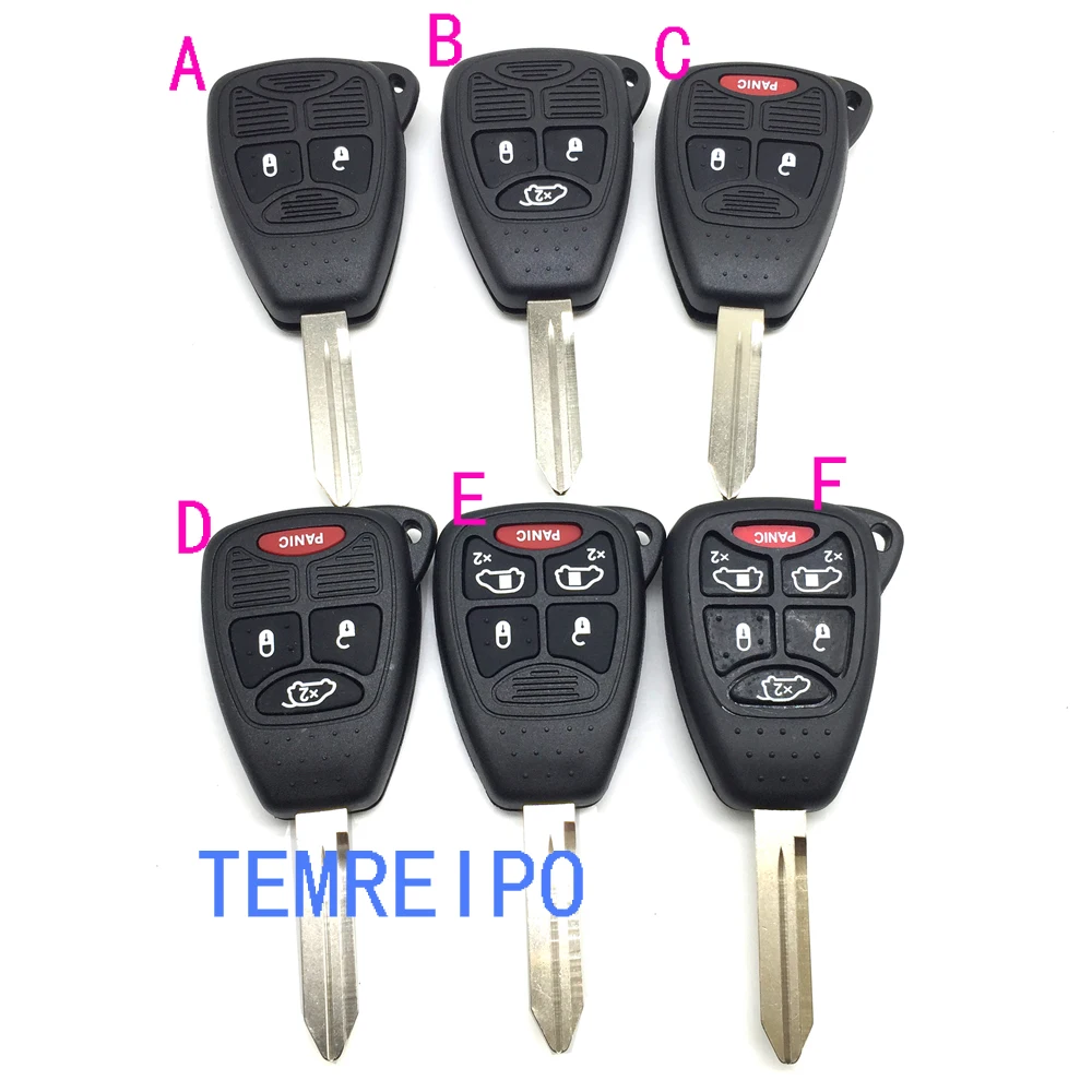 10 шт./лот чехол с дистанционным управлением для Chrysler 300C Sebring Wrangler Dodge Jeep Cruiser Compass FOB