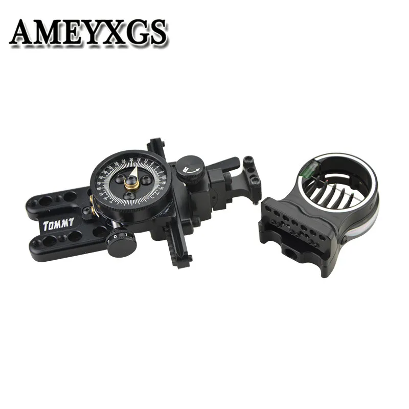 

1Pc 5 Pin Sight Wrapped Compound Bow Sight Micro Adjustable Pointer Lens RH For Outdoor Hunting Shooting Archery Accessories