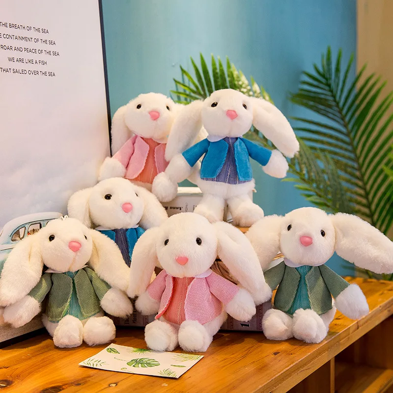 

Cute Wear Clothe Rabbit Doll Plush Toys Stuffed Rabbit Plush Doll Creative Children Toy Girls Birthday Gift 25cm