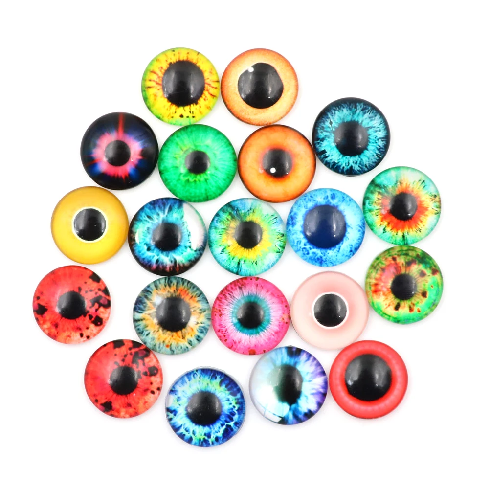 20pcs 10/16/20mm Colorful Dolls Eyes For Toy DIY Craft Animal Eye Time